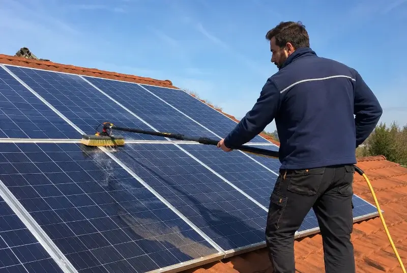 Nettoyage et entretien de panneaux solaires à Herbeys